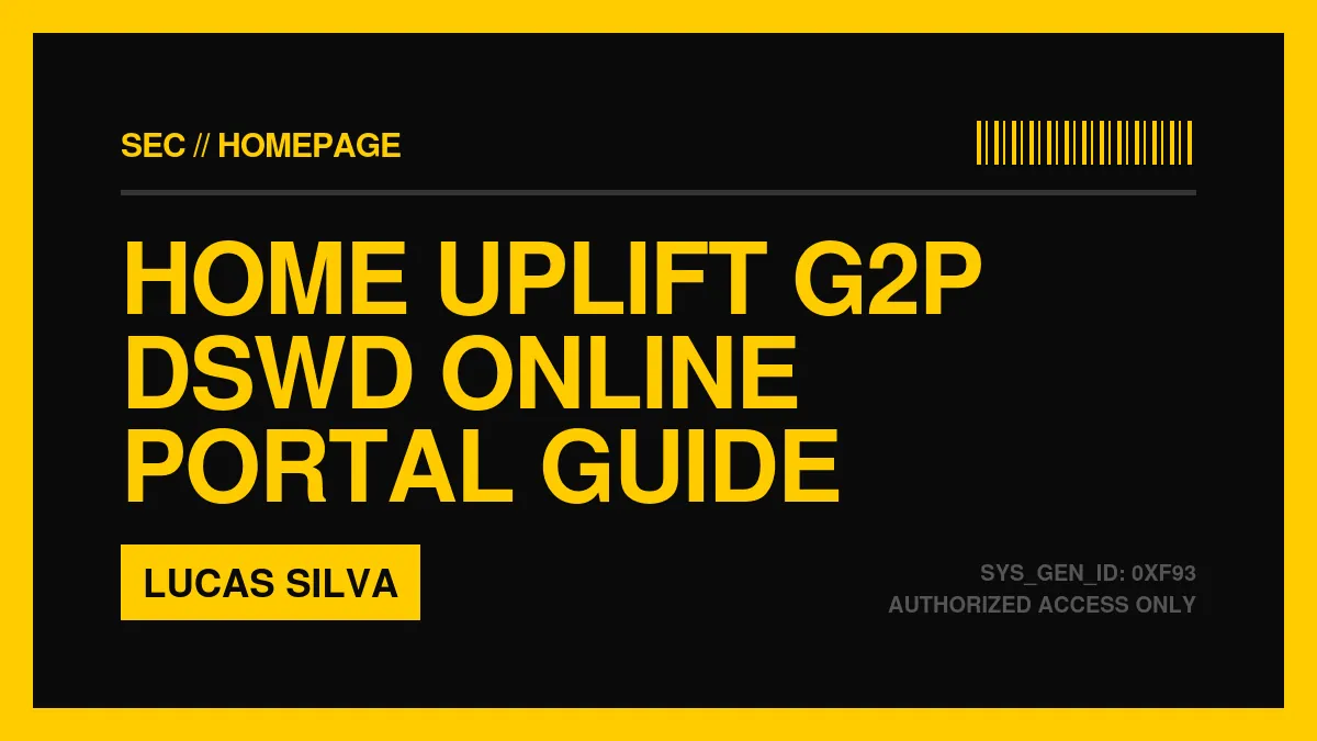 UPLIFT-G2P DSWD Portal Hero Image